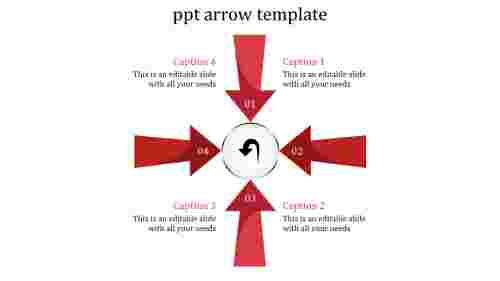 ppt arrow template-ppt arrow template-4-red